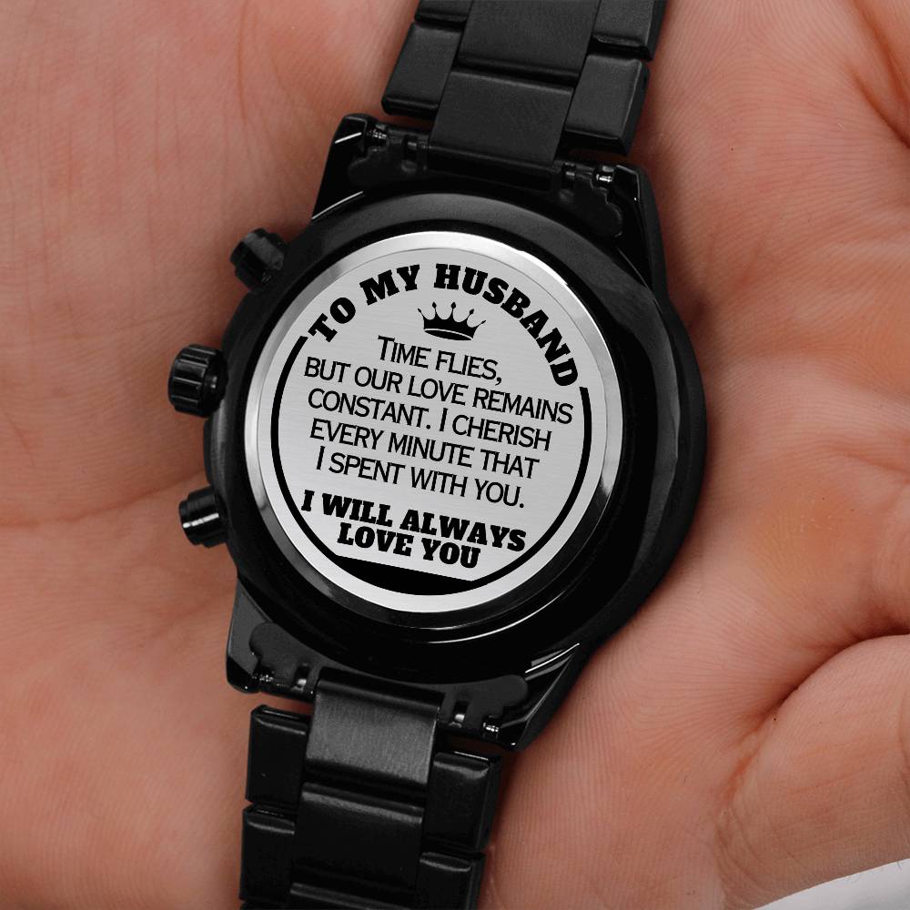 To My Husband | Gift for Husband |Husband Gift Idea |Engraved Watch |  Birthdays or Anniversaries