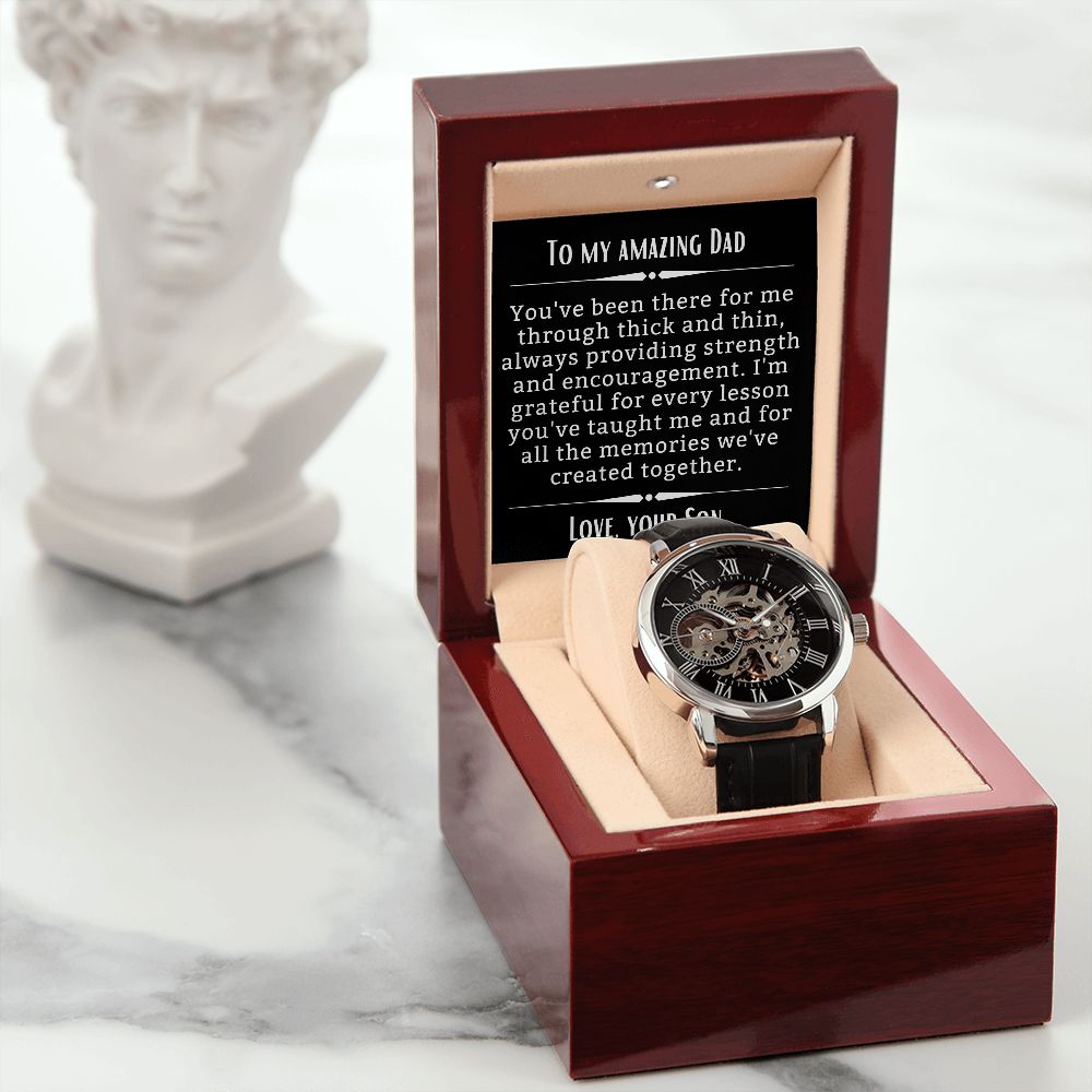 To my amazing Dad | Men's Openwork Watch | Gift for Dad