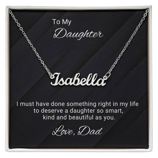 To My Daughter from Dad. Father to Daughter Gift, Birthday Gift to Daughter from Dad, Daughter Necklace