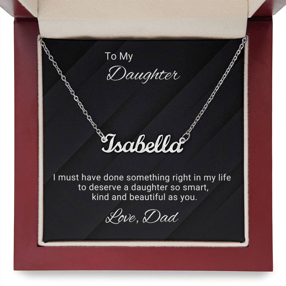 To My Daughter from Dad. Father to Daughter Gift, Birthday Gift to Daughter from Dad, Daughter Necklace