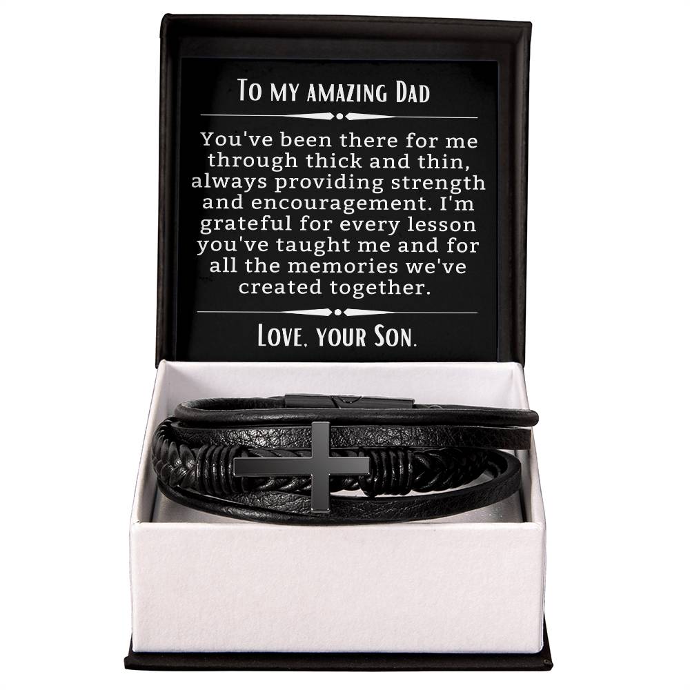 To my amazing Dad | Men's Cross Bracelet | Gift for Dad