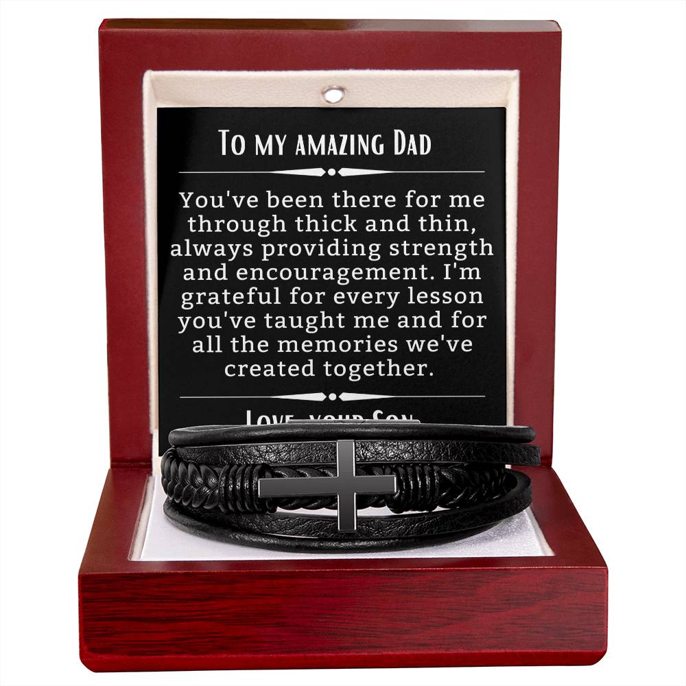 To my amazing Dad | Men's Cross Bracelet | Gift for Dad